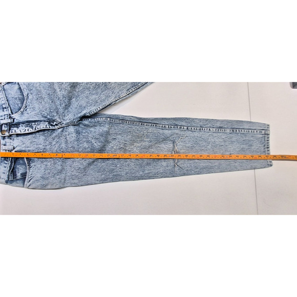 Vintage Style Acid Wash Mom Jeans High Waist Tapered Leg Distressed 80s 90s Sz11 - Picture 11 of 12